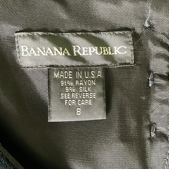 Vintage Banana Republic Black Velvet Empire Waist Dress - Size 8 - Picture 6 of 9